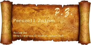 Perczell Zajzon névjegykártya
